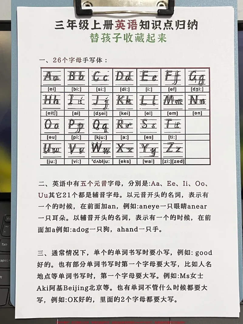 《三年级上册英语知识点归纳,三年级英语预习。必备资料,家长替孩子收藏打印出来学习!#二升三#三年级英语#二年级暑假》第2页预览
