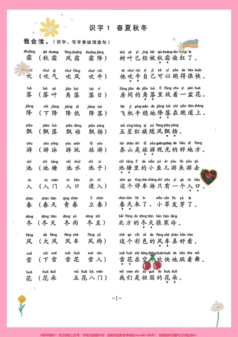 《一年级语文下册生字组词造句常用造句。全册组词造句阅读理解句子仿写#一年级语文下册#一年级重点知识归纳#知识点总结#一年级下册》第2页预览