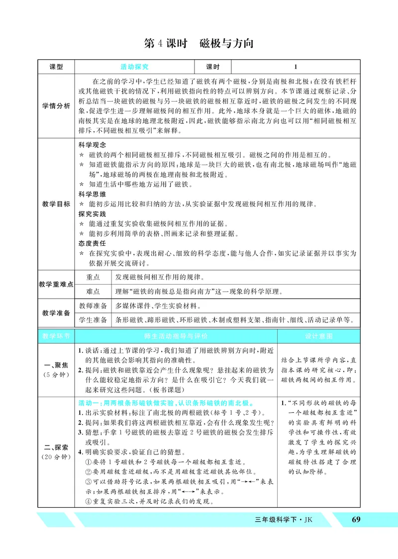 《优翼26春科学JK三下——教案（配新教材）_26春小学语数英道科各版本《课件+教案》_26春教科版科学《课件+教案》1-6年级下册_三下_优翼26春科学JK三下——教案（配新教材）》第9页预览