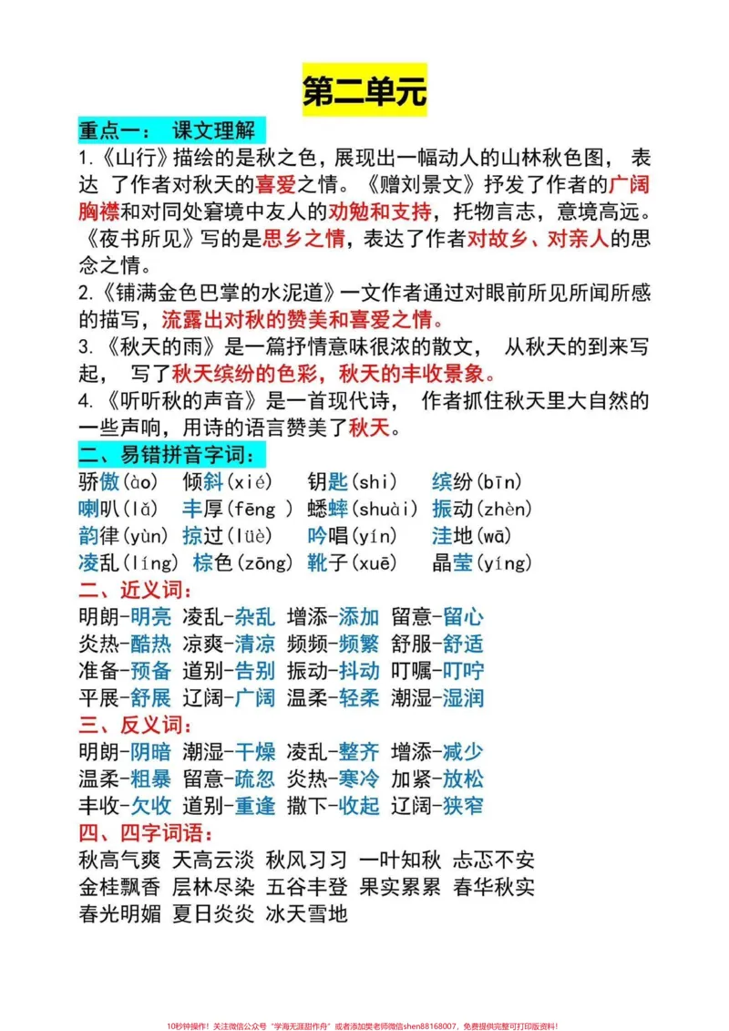 《三年级上册语文1-8单元知识点总结。三年级上册1-8单元知识点汇总给同学们整理好了,都是考试常考内容,打印一份给孩子读一读背一背,考试不丢基础分#三年级语文#三年级上册语文#知识点总结》第2页预览