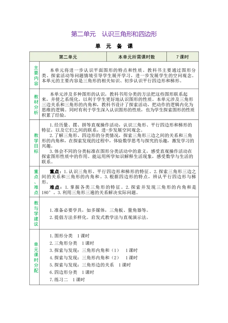 《单元备课_26春小学语数英道科各版本《课件+教案》_26春各版本数学《课件+教案》1-6年级下册_26春北师大版数学1-6年级下册教案课件PPT_北师大版数学四年级下册教案课件（26春绿卡学霸）_351》第1页预览