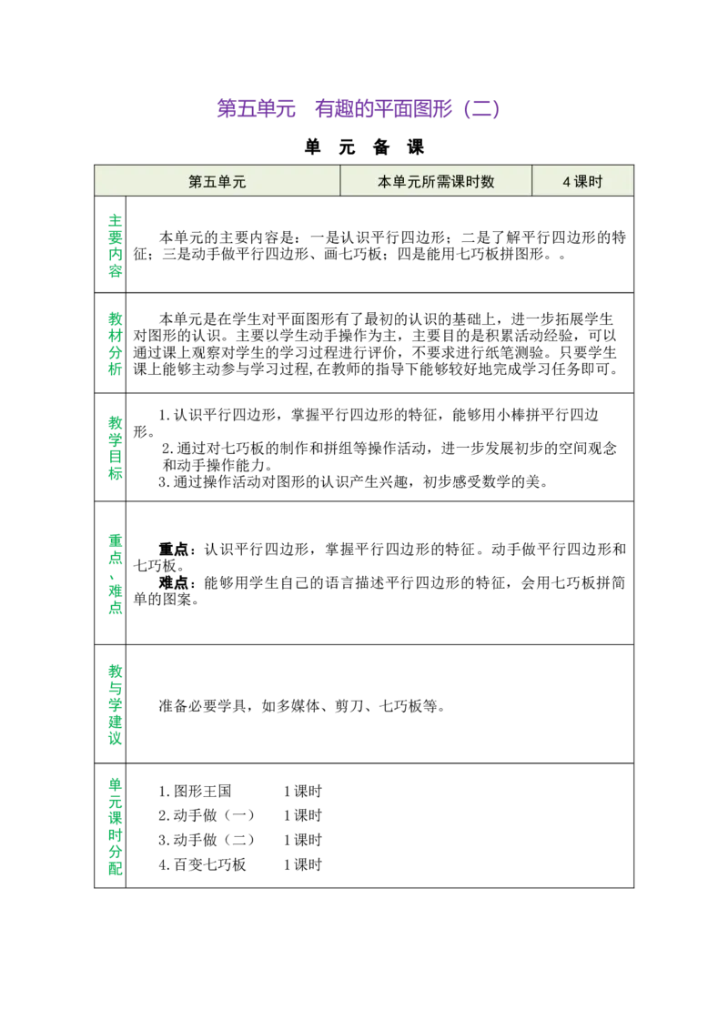 《单元备课_26春小学语数英道科各版本《课件+教案》_26春各版本数学《课件+教案》1-6年级下册_26春北师大版数学1-6年级下册教案课件PPT_26春绿卡学霸-2数-北师-备课教案（新教材）_381》第1页预览
