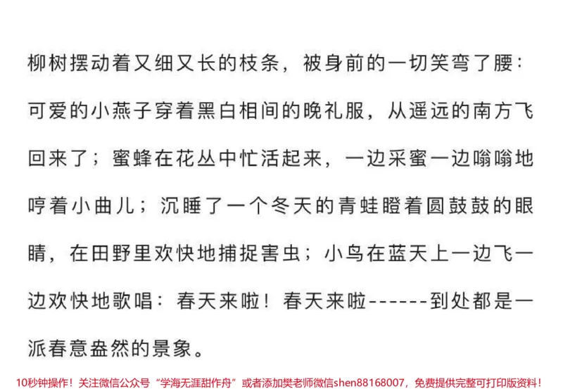 《描写春天景物的看图写话范文6篇，家长替孩子保存吧♥️》第3页预览