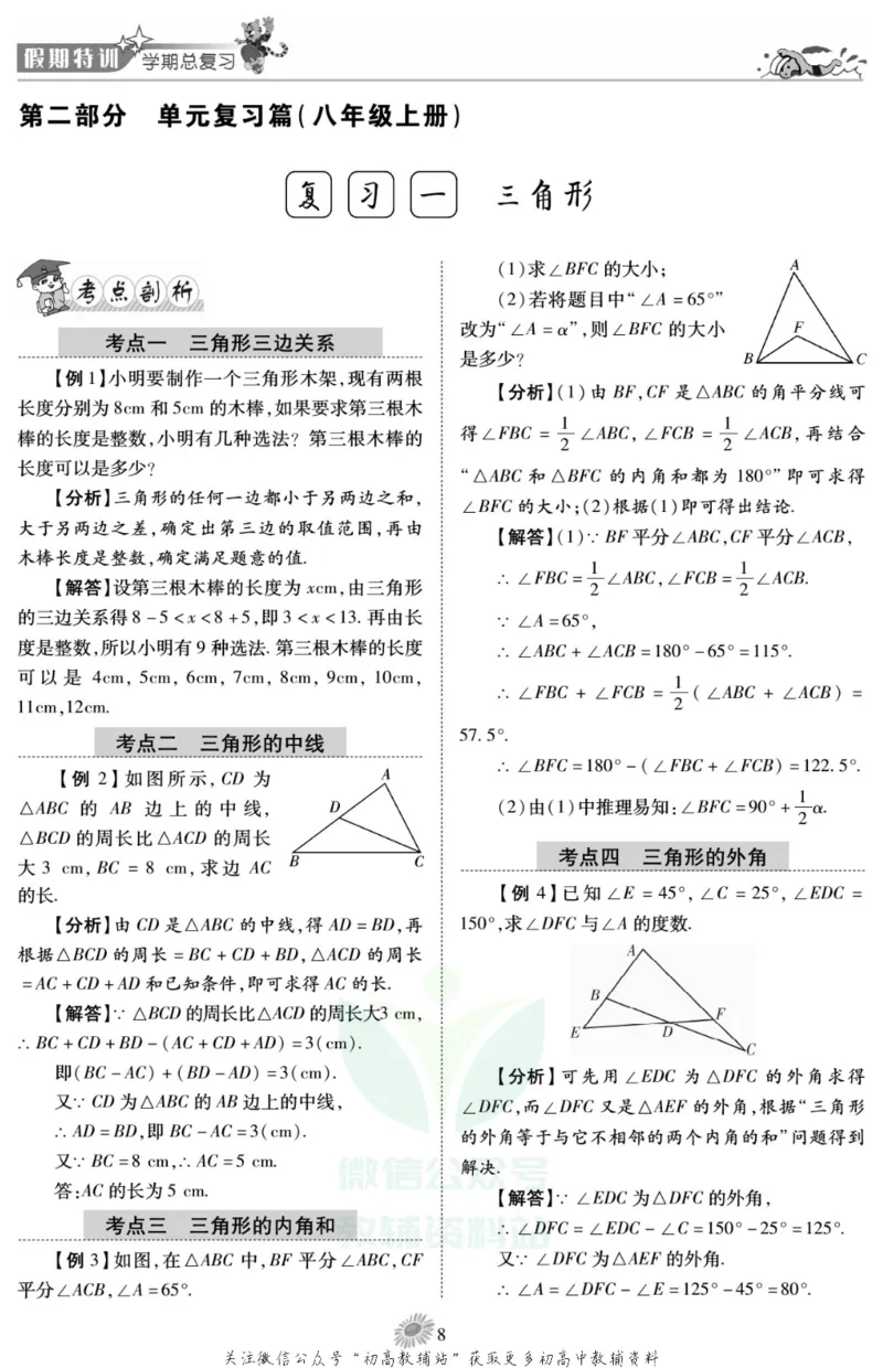 《假期特训·学期总复习八年级寒假数学人教版_07.小学语文、英语、数学专区_小学寒假教辅汇总_1~8年级假期特训·学期总复习_8年级》第10页预览