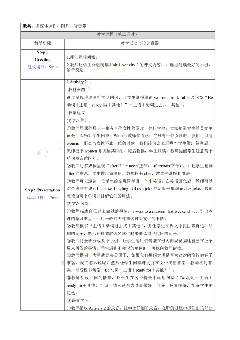 《Module9unit1第2课时_26春小学语数英道科各版本《课件+教案》_26春各版本语数英《七彩课堂》教学课件+教案_英语《七彩课堂课件教案》外研三起26春_外研五下教案Module9》第2页预览