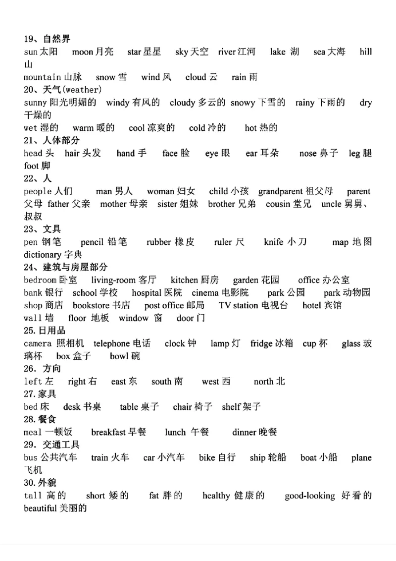 《小升初六年级英语期末高频考点总复习_6年级下册同步教辅_6下-英语_六下英语各版本知识点》第3页预览