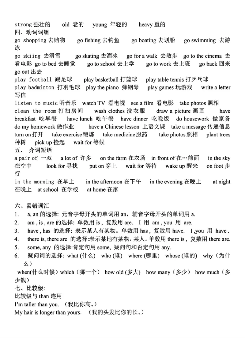 《小升初六年级英语期末高频考点总复习_6年级下册同步教辅_6下-英语_六下英语各版本知识点》第4页预览