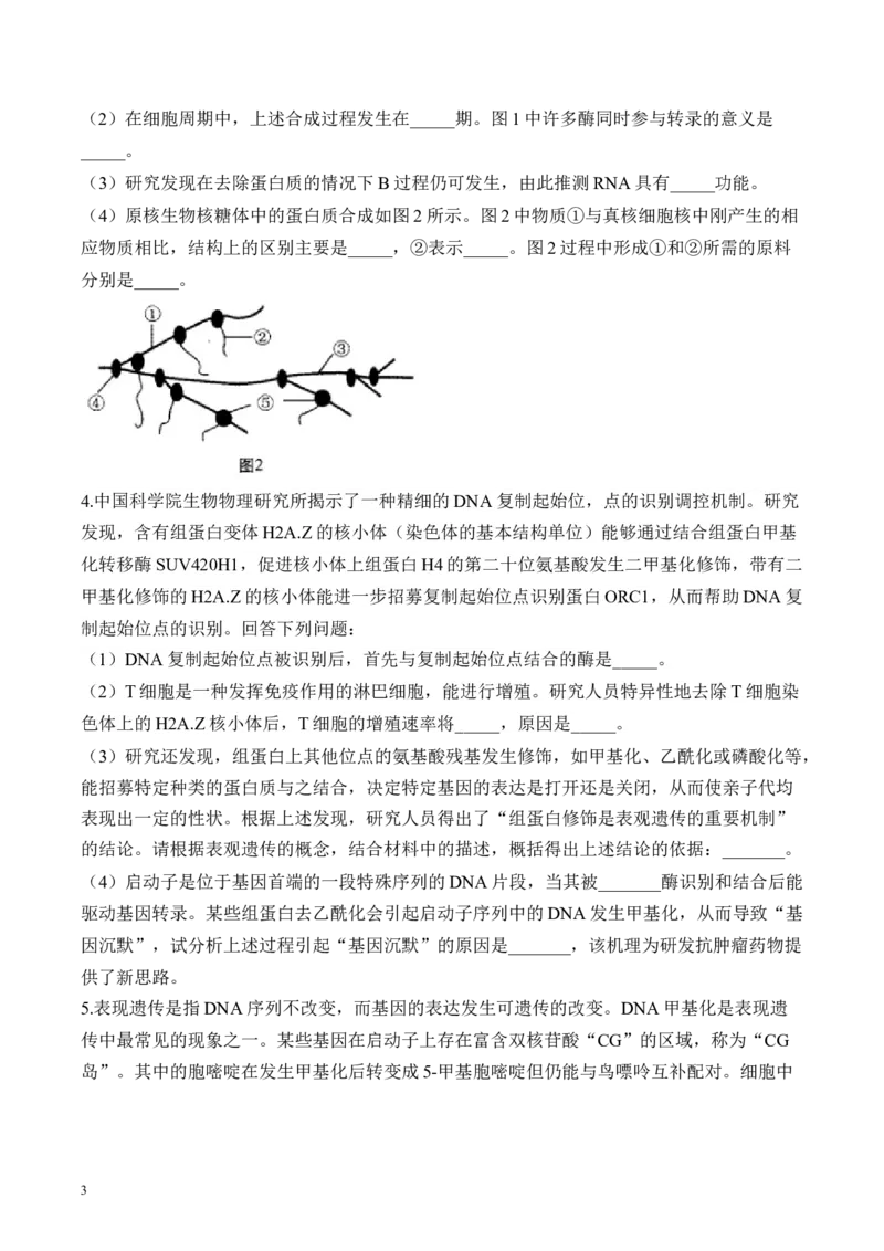 《专题7遗传的分子基础（非选择题）——高考生物学模块分练新高考版（含解析）_2026版高中《二三轮复习+冲刺复习》》第3页预览