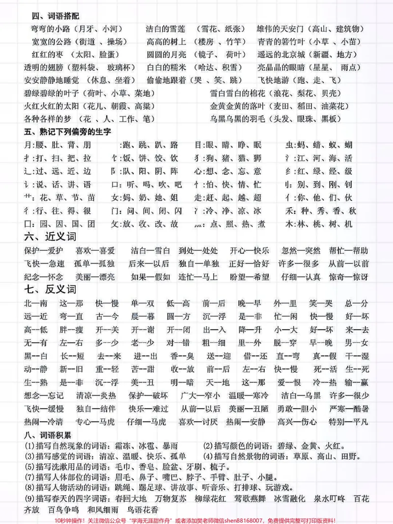 《一年级下册语文知识点,家长为孩子打印出。来吧,复习资料#一年级下册语文#一年级语文#一年级#知识分享#qunju888.com图文来了》第2页预览