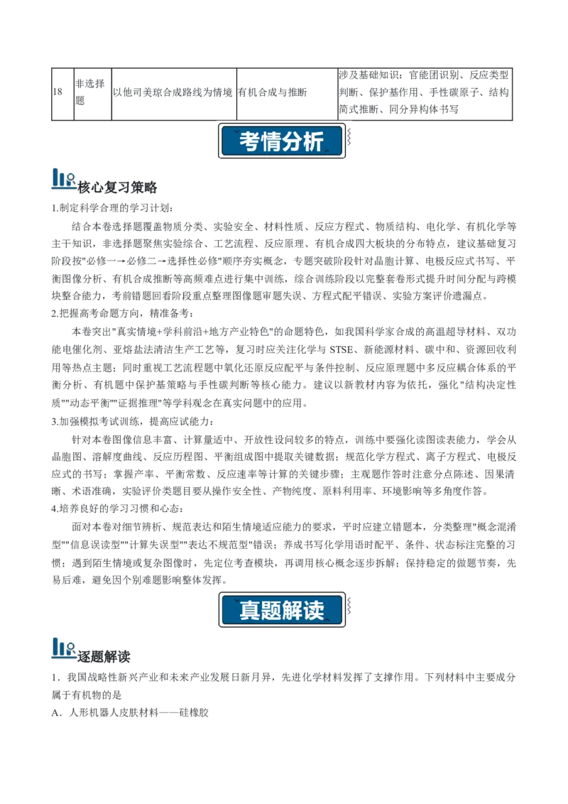 《2026年高考化学真题完全解读（河北卷）_高考一二三轮复习_化学_2027年高考化学专项复习_2027年高考化学真题完全解读-G338_2027版》第4页预览