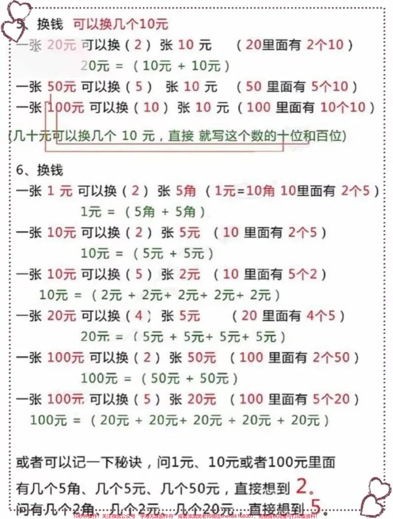 《一年级下册数学重点必考人名币知识点总结#小学数学#教育#数学#每天学习一点点#数学思维》第2页预览