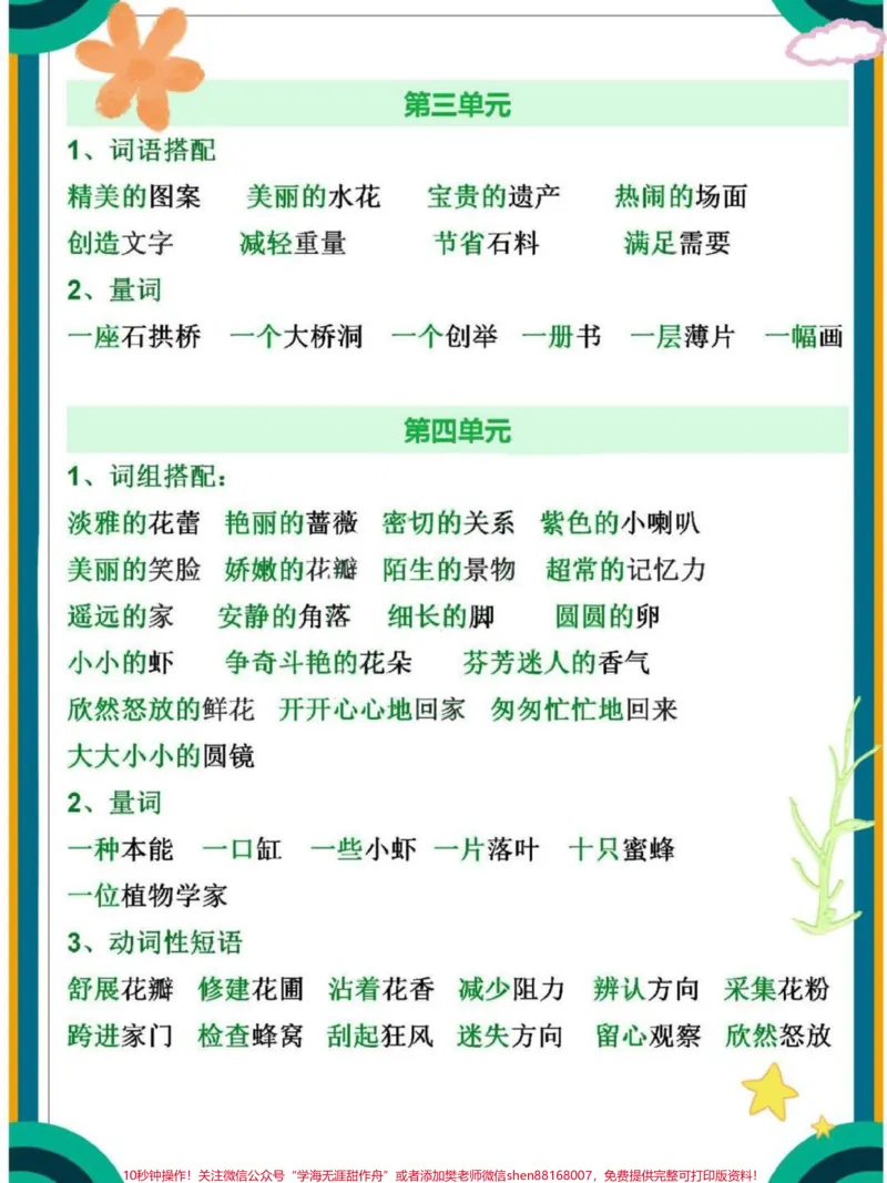 《三年级下册语文1-8单元词语搭配汇总整理#教育#每天学习一点点#小学语文#知识点总结#家长收藏孩子受益》第2页预览