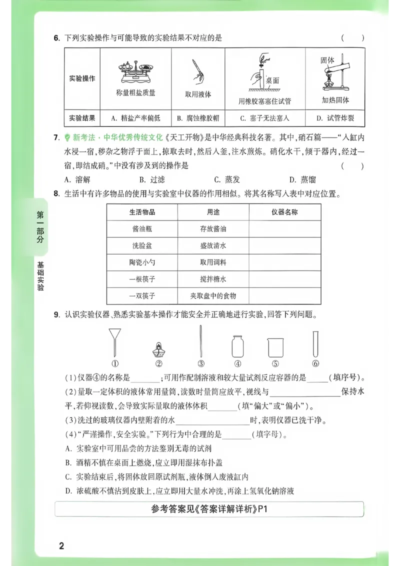 《初中化学一题练透一实验_2026秋初中教辅合集_2027初中万唯_2027版《万唯初中化学一题练透一实验》（视频+讲义）》第7页预览
