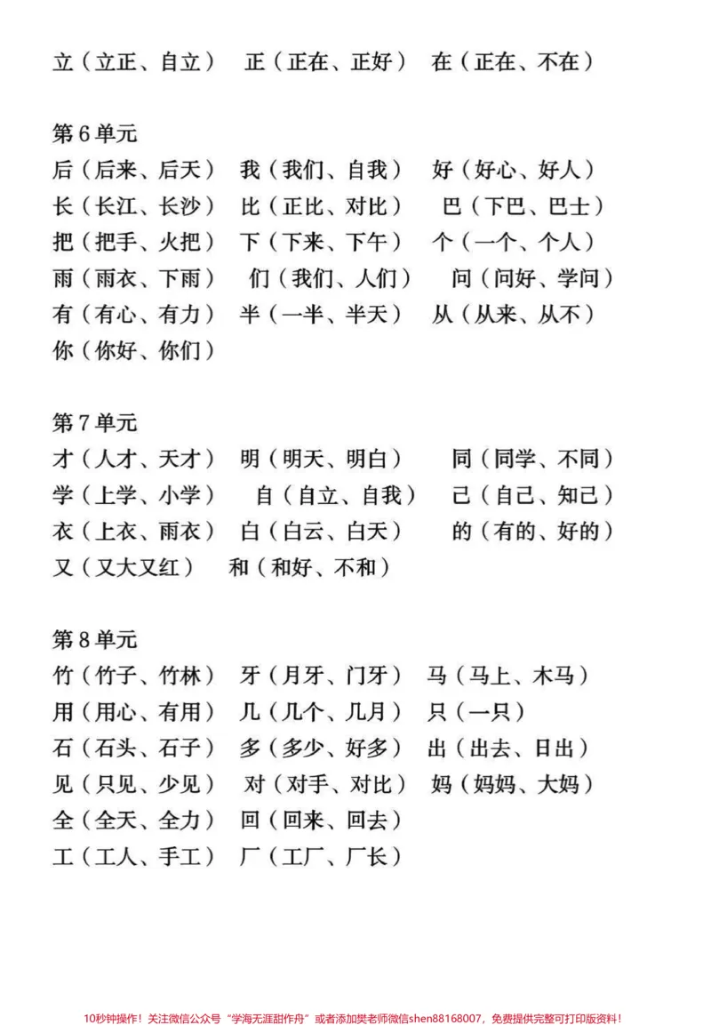 《一年级上册语文期末复习重点归纳#家长收藏孩子受益#知识点总结#期末复习#教育#一年级语文》第3页预览