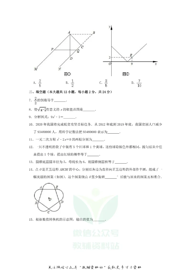 《2020江苏镇江中考数学真题及答案_初高中资料库_初中资料库（转存避免链接过期失效）_初中数学》第2页预览