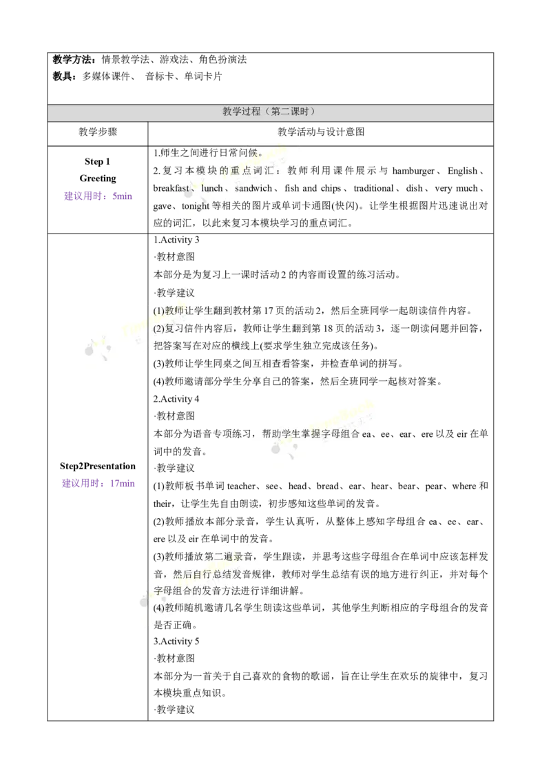 《Module3unit2第2课时_26春小学语数英道科各版本《课件+教案》_26春各版本语数英《七彩课堂》教学课件+教案_英语《七彩课堂课件教案》外研三起26春_外研五下教案Module3》第2页预览