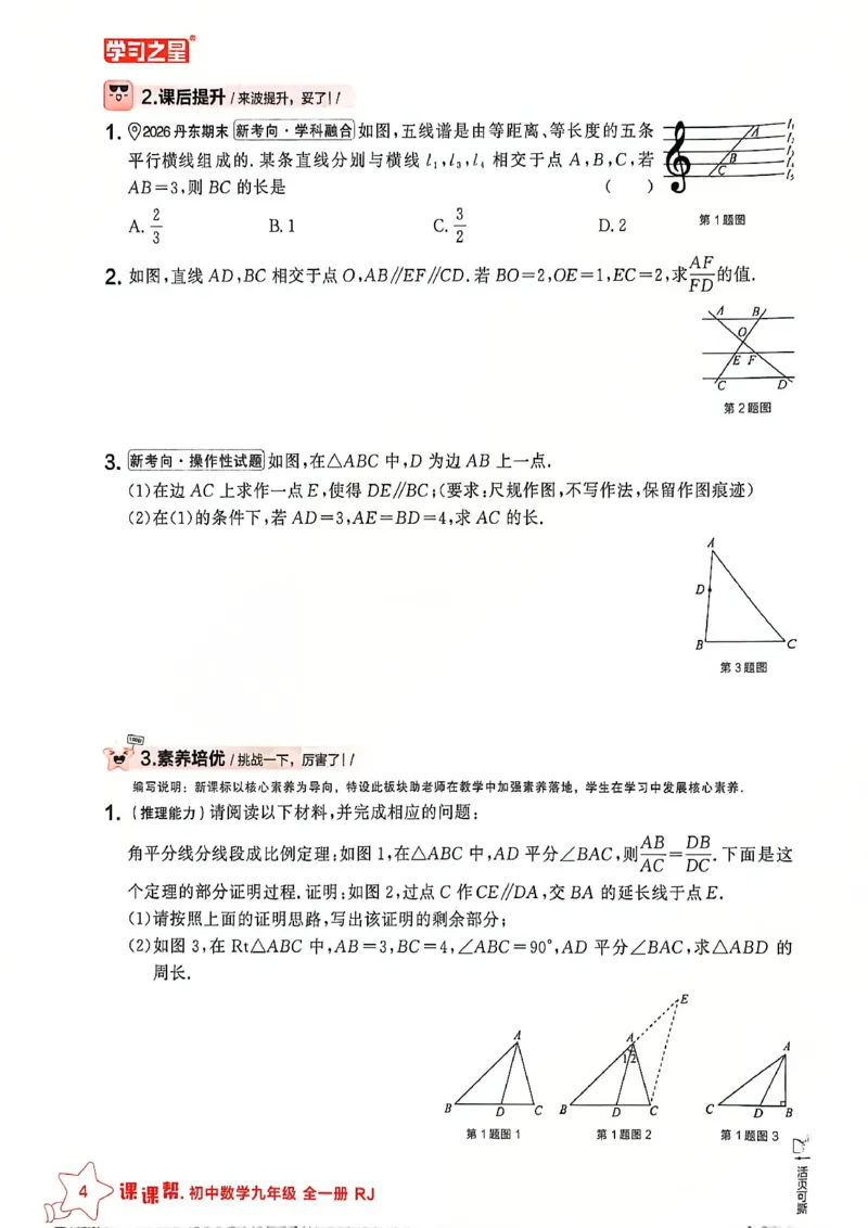 《九下主书及答案_2026秋初中教辅合集_2027学习之星_2027《学习之星•课课帮》9全数学（人教版）》第6页预览