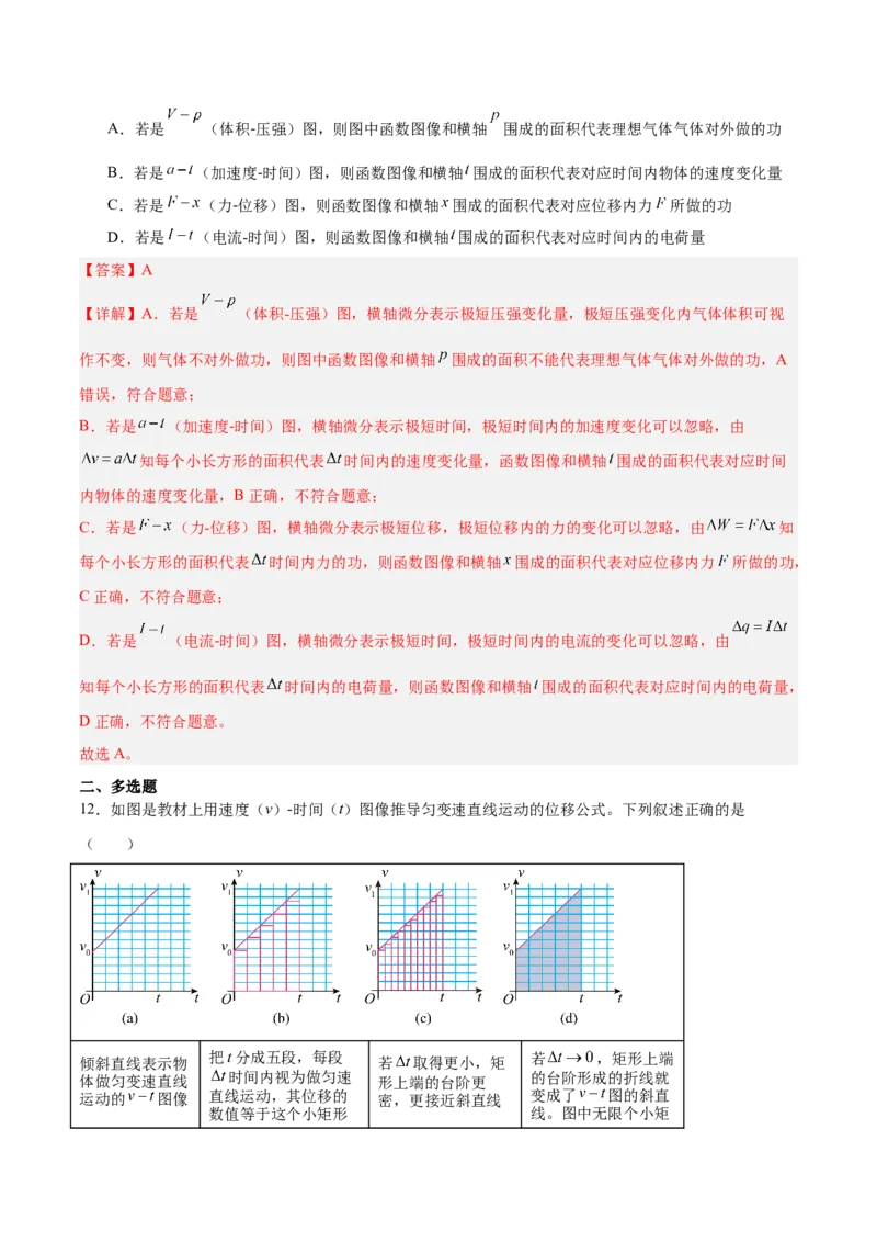 《方法02微元法在物理学中的应用(重难专练)(全国通用)(教师版)_高考一二三轮复习_物理_2026年-物理高考二轮复习_2026年高考物理二轮复习课件+讲义+练习(新高考通用)-G92(1)_2026版》第10页预览