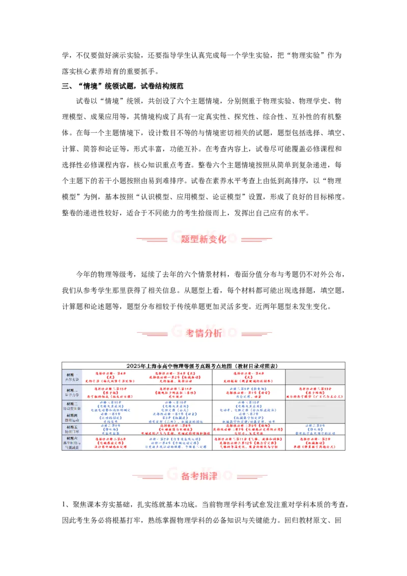 《2025年高考物理真题完全解读（上海卷）_高考一二三轮复习_物理_2026年-物理高考专项复习_2025年高考物理真题完全解读-G338》第2页预览