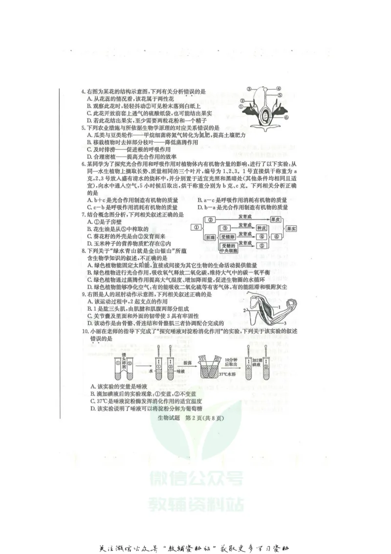 《2020山东滨州中考生物真题及答案_初高中资料库_初中资料库（转存避免链接过期失效）_初中生物》第2页预览