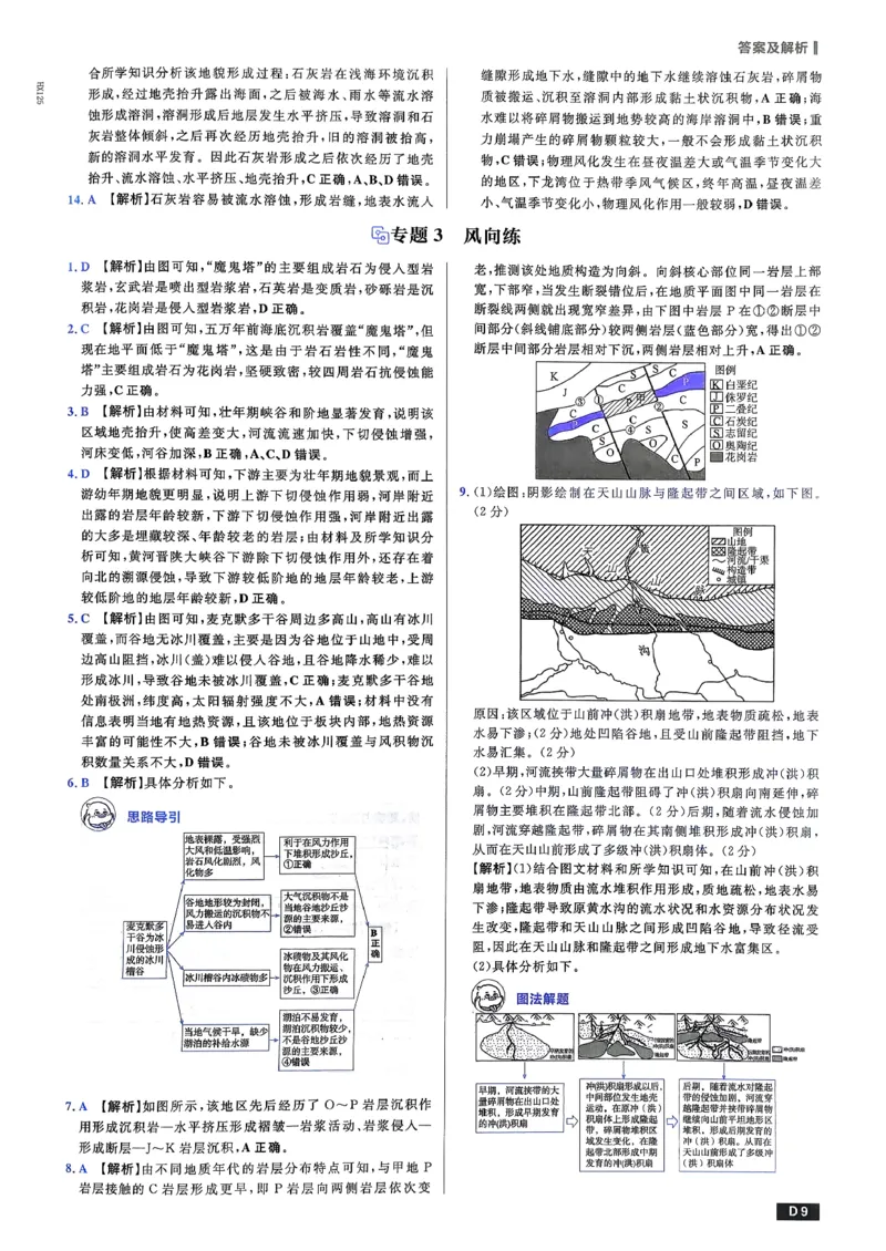 《地理_答案_2027高中必刷题_必刷题2027_2027高一高二必刷题_高考必刷题_高中必刷题_2027版高中《必刷题600分考点700分考法》（全科）_27版地理》第10页预览