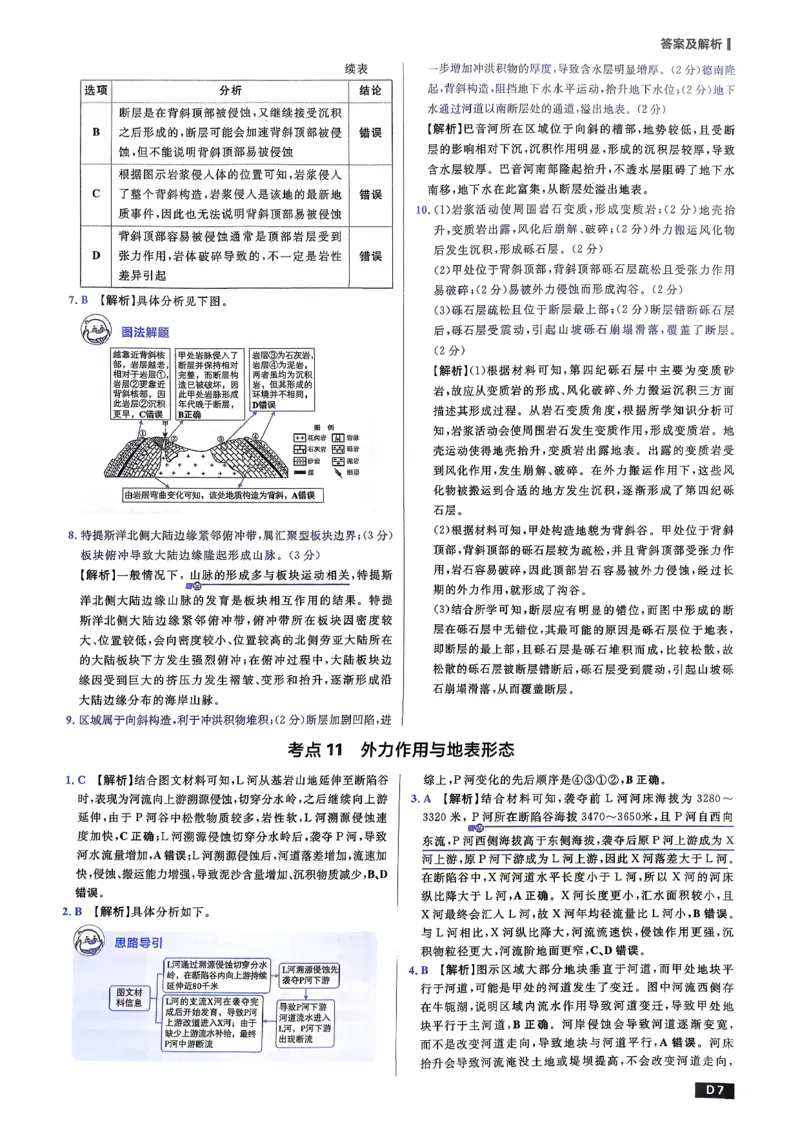 《地理_答案_2027高中必刷题_必刷题2027_2027高一高二必刷题_高考必刷题_高中必刷题_2027版高中《必刷题600分考点700分考法》（全科）_27版地理》第8页预览