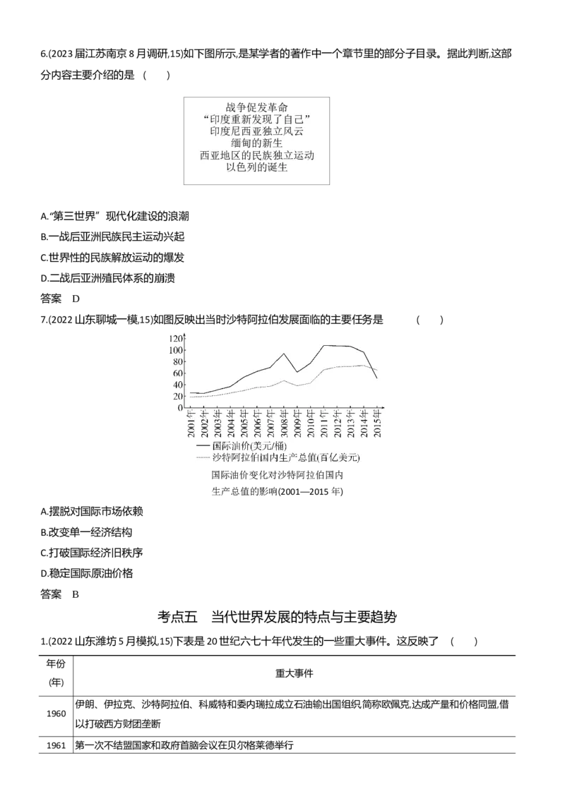 《1_习题部分word-12-第十二单元　20世纪下半叶世界的新变化与当代世界的发展_2024版教学资源包_2024版.新高考版历史.5·3A版_12_第十二单元20世纪下半叶世界的新变化与当代世界的发展》第7页预览