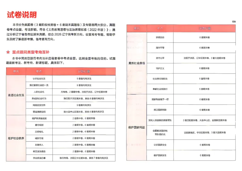 《八上道法RJ真题卷A3_2026秋初中教辅合集_2027学习之星_2027《学习之星•真题的逻辑》8上道法》第6页预览