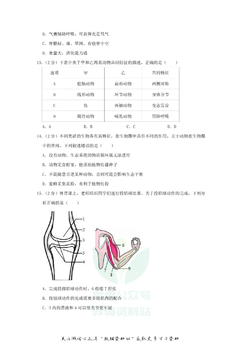 《2020山东省聊城市中考生物真题及答案_初高中资料库_初中资料库（转存避免链接过期失效）_初中生物》第4页预览