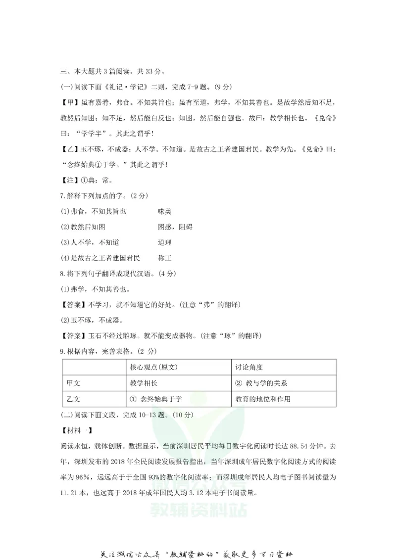 《2020广东省深圳市中考语文真题及答案_初高中资料库_初中资料库（转存避免链接过期失效）_初中语文》第3页预览