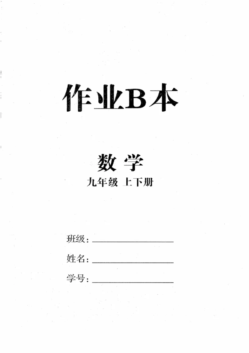 《作业B本_2026秋初中教辅合集_2027《全效学习•AB本》9全数学（浙教）》第3页预览