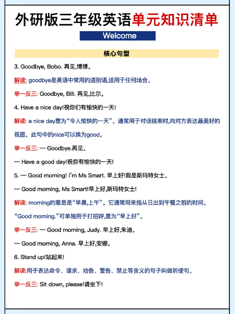 《外研三上英语知识清单全(1)_3年级上册同步教辅合集_3上-英语_三上英语-新外研三起练习》第2页预览