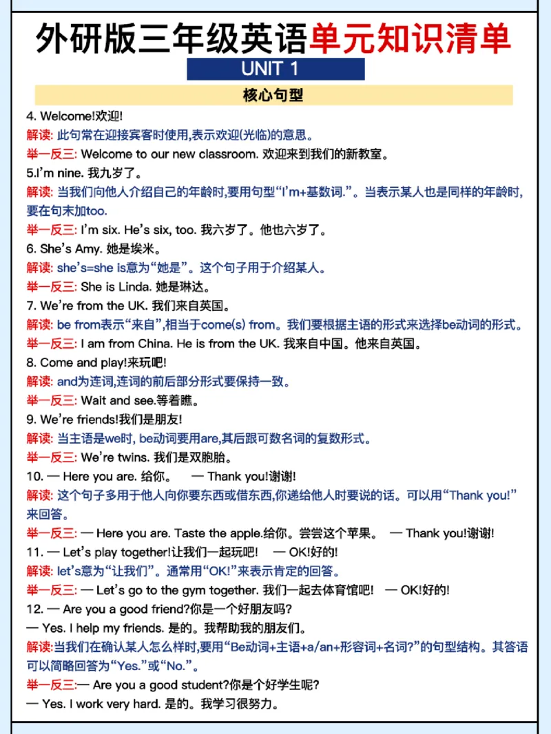 《外研三上英语知识清单全(1)_3年级上册同步教辅合集_3上-英语_三上英语-新外研三起练习》第4页预览