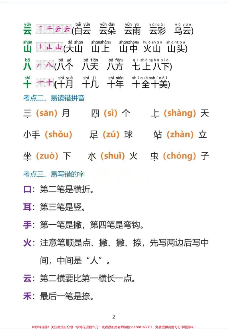 《一年级语文高频考点。语文就是要多复习多练习,这套高频考点,寒假跟娃用起来。#每天学习一点点#语文学习#小学语文知识点#小学语文#语文学习方法》第2页预览