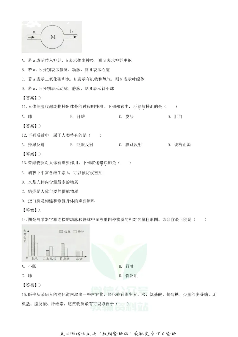 《2020湖南邵阳中考生物试题及答案_初高中资料库_初中资料库（转存避免链接过期失效）_初中生物》第3页预览