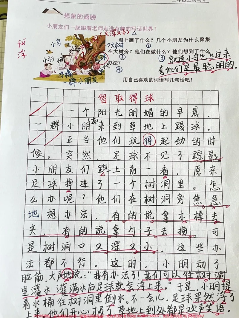 《看图写话这样学太简单啦。#知识点总结#作文#二年级#家长收藏孩子受益》第1页预览