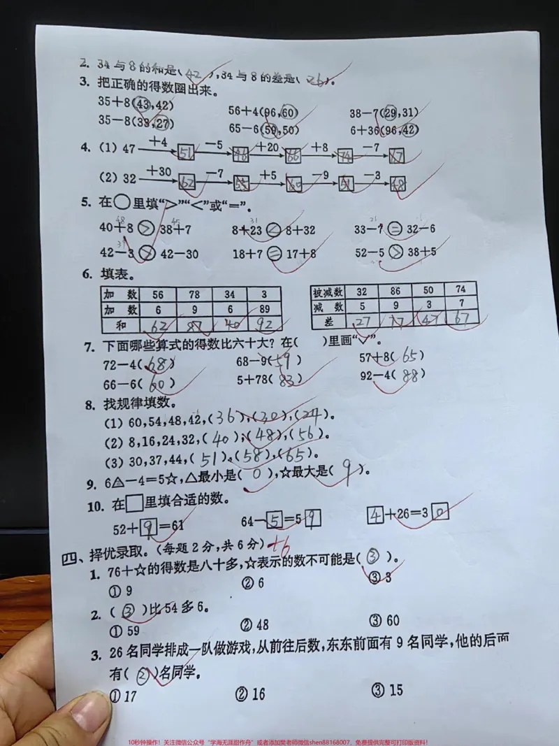 《一年级下册期末复习。进退位训练#期末复习#数学#一年级#期末考试#期末》第2页预览