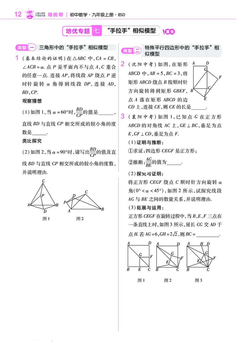 《培优专题训练（第三章图形的相似）_2026秋初中教辅合集_2027一遍过_2026《一遍过》9上_2027《天星教育•一遍过》9上数学（北师版）》第5页预览