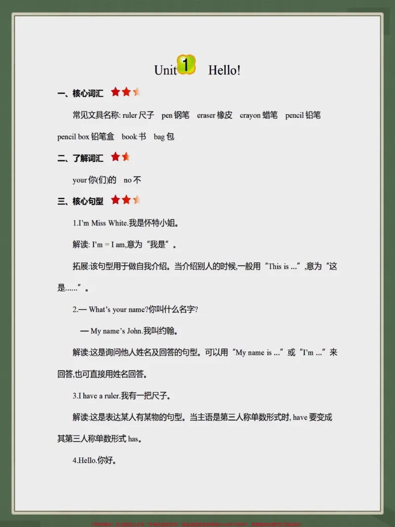 《三年级英语上册重点知识归纳。#三年级英语上册#重点知识点#知识点归纳#三年级#学霸秘籍》第1页预览