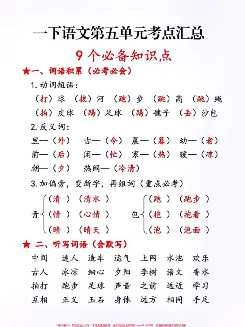 《一年级下册知识点总结。#关注我持续更新小学知识#知识点总结#小学语文知识点#一年级重点知识归纳#一年级语文下册@qunju888.com热点@qunju888.com小助手》第1页预览
