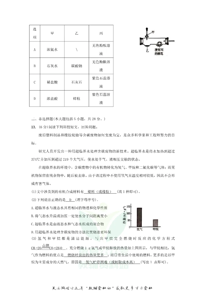 《2020安徽宣城中考化学真题及答案_初高中资料库_初中资料库（转存避免链接过期失效）_初中化学》第4页预览