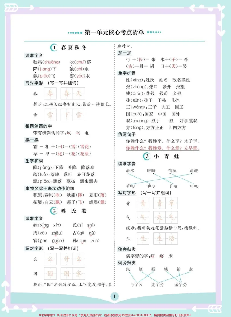 《一年级语文下册重点考点。#一年级语文下册#一年级#必考考点#一年级重点知识归纳#知识点总结》第2页预览