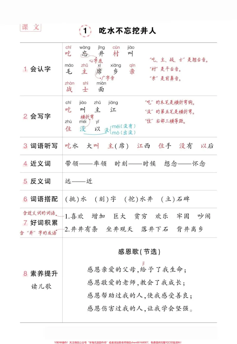 《一年级下册语文知识点总结。#创作灵感#挖呀挖一年级下册语文知识点总结23页，孩子基础差的家长可以打印出来，给孩子背背，孩子期末考试不用愁！#一年级语文下册#小学语文#一年级重点知识归纳@》第4页预览
