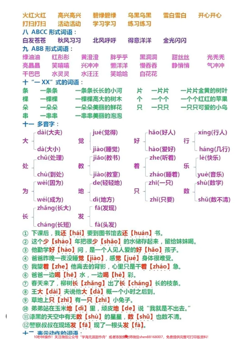《一年级上册语文期末必考重点知识点归纳总结#家长收藏孩子受益#教育#知识点总结#学习#期末复习》第4页预览