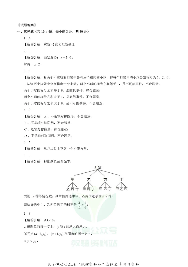 《2020湖北省武汉市中考数学真题及答案_初高中资料库_初中资料库（转存避免链接过期失效）_初中数学》第7页预览