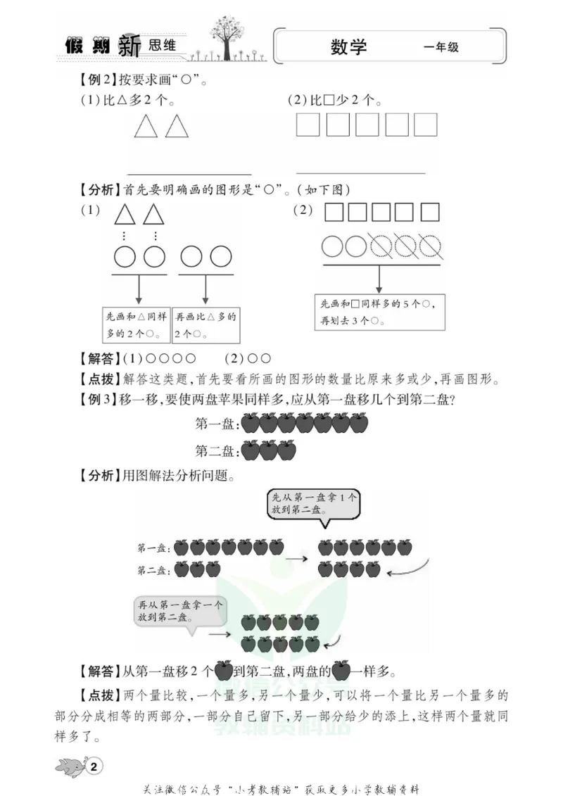 《假期新思维一年级寒假数学人教版_07.小学语文、英语、数学专区_小学寒假教辅汇总_1~8年级假期新思维》第5页预览