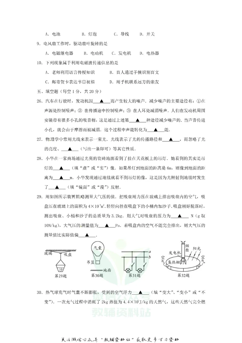 《2020江苏省徐州市中考物理真题及答案_初高中资料库_初中资料库（转存避免链接过期失效）_初中物理》第2页预览