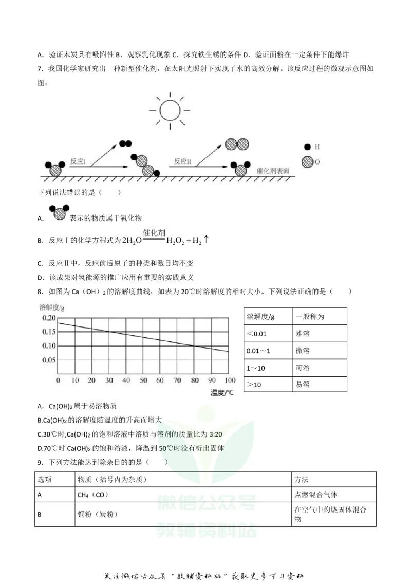 《2020广东深圳中考化学真题及答案_初高中资料库_初中资料库（转存避免链接过期失效）_初中化学》第2页预览