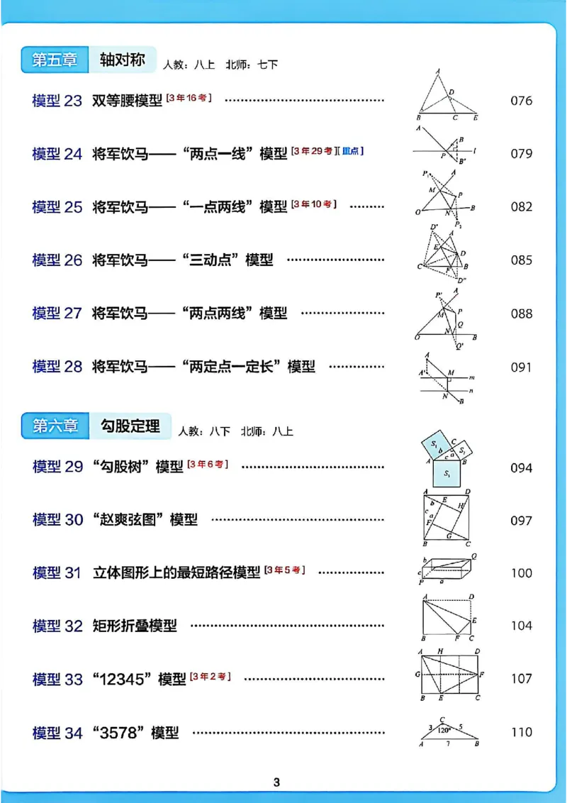 《学而思《几何模型》3分钟秒解初中几何题_2026秋初中教辅合集_2026《学而思几何模型》3分钟秒解初中几何题（68个基础模型+42个变式模型）完整版#》第6页预览