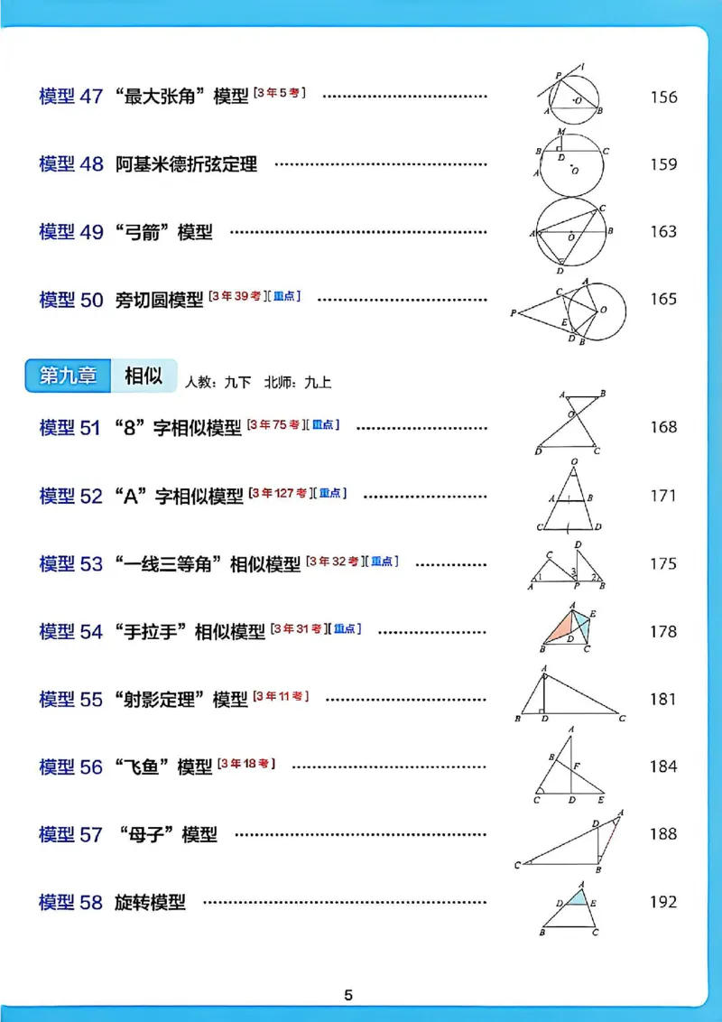 《学而思《几何模型》3分钟秒解初中几何题_2026秋初中教辅合集_2026《学而思几何模型》3分钟秒解初中几何题（68个基础模型+42个变式模型）完整版#》第8页预览